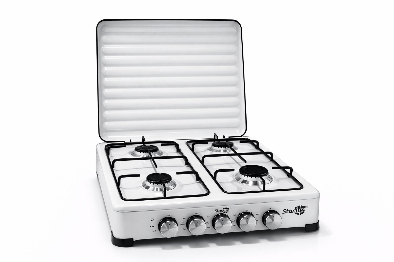 Hornillo Sobremesa Con Tapa Starlux 4 Fuegos