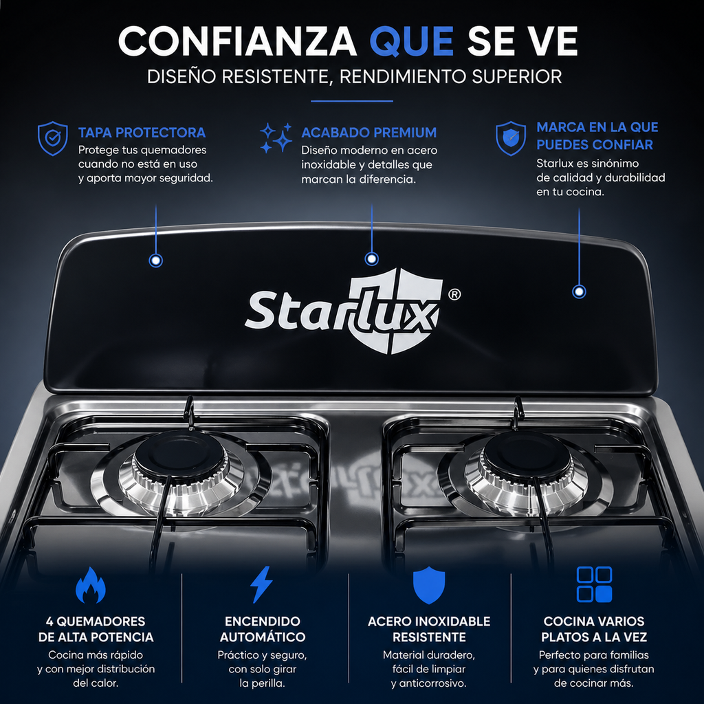 Hornillo Sobremesa Starlux 4 Fuegos