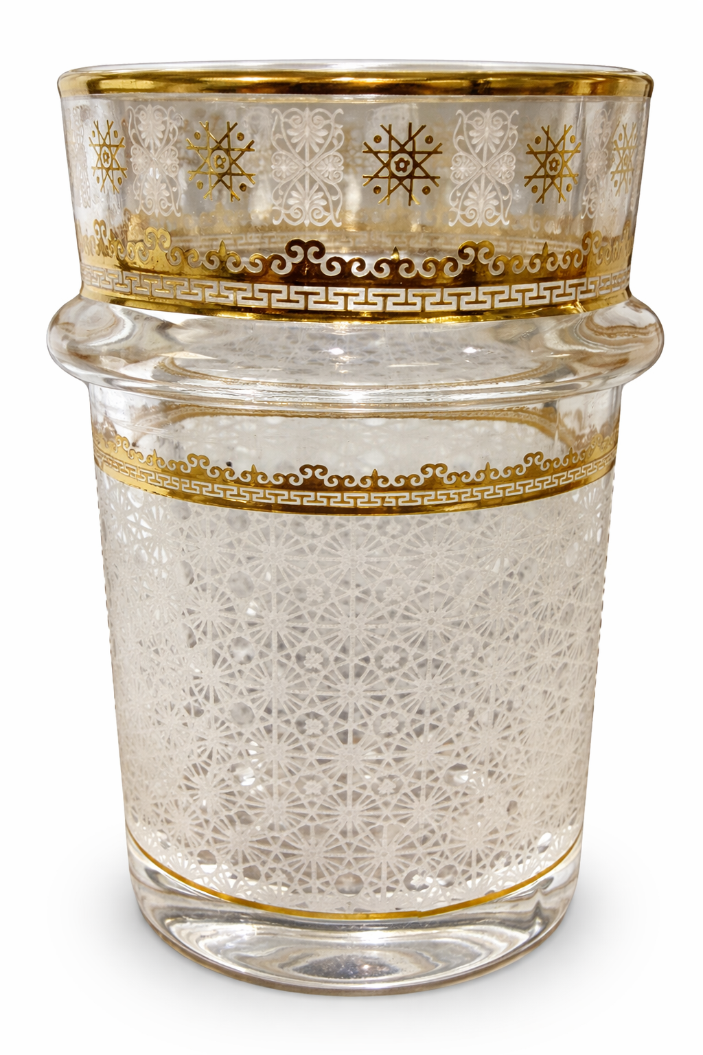 Vasos de té Blanco-Dorado LK Electrodomestic