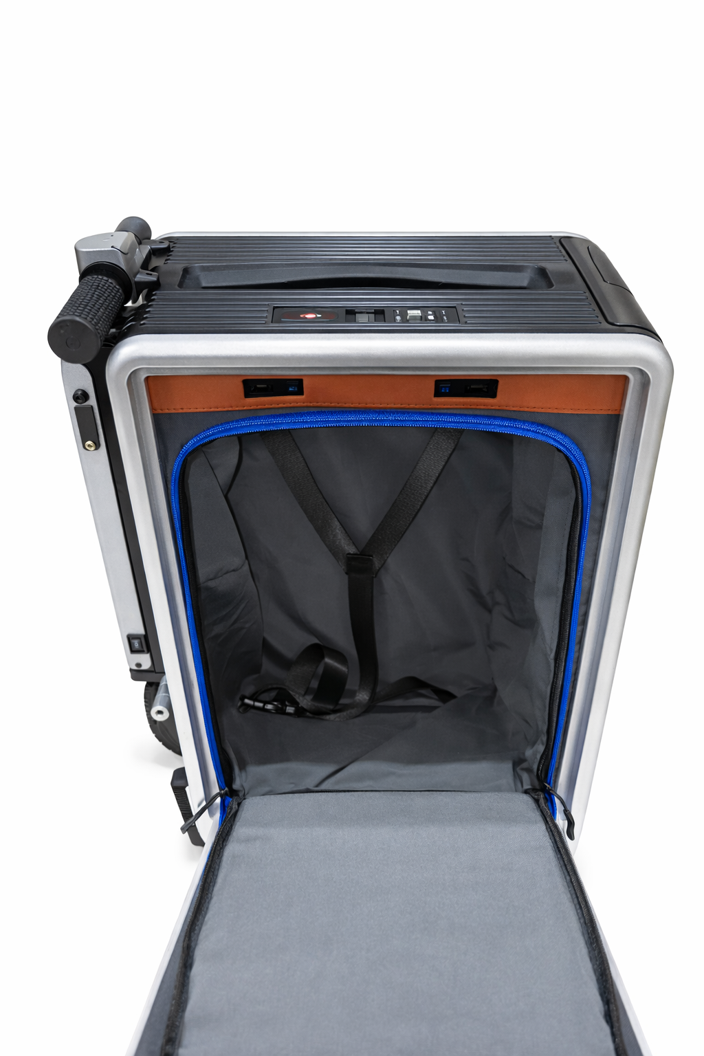 Maleta Eléctrica con Scooter Integrado, USB y Cierre TSA LK Electrodomestic